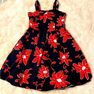Black, red and white floral dress. Jenny & Me, size 7